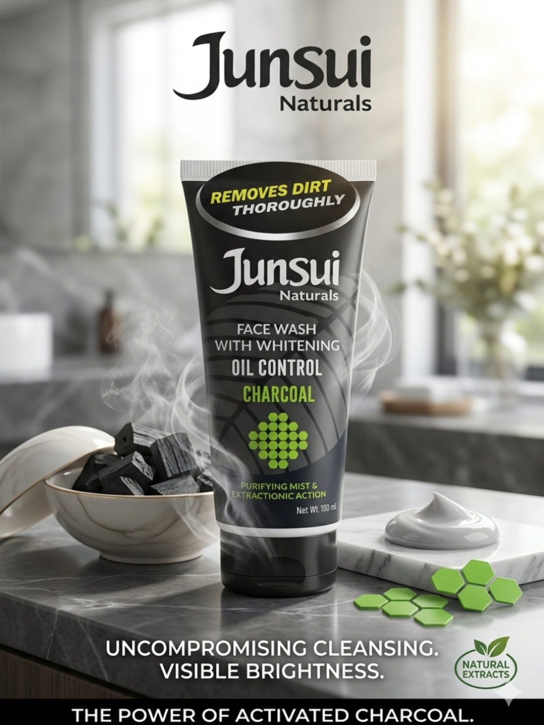 Junsui Naturals Charcoal Face Wash