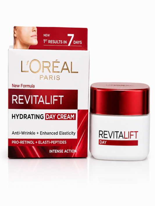 L’Oréal Paris Revitalift Hydrating Day Cream Turn Back Time. Reveal Radiant Skin.